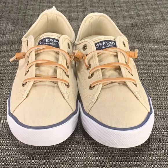 Sperry Pier View Sand Sneaker - Women's Size 8 - shoes canvas tan beige STS81816 - Picture 2 of 13